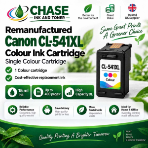 Remanufactured Canon 541XL colour ink cartridge