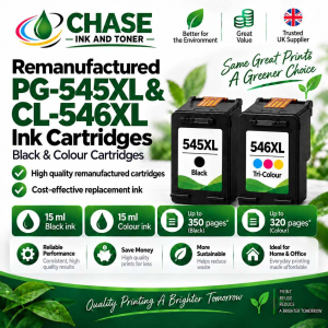 Remanufactured Canon 545XL and 546XL multipack ink cartridges