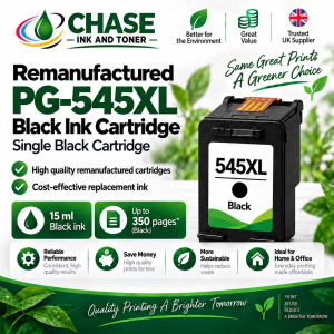Remanufactured Canon 545XL black ink cartridge in retail packaging